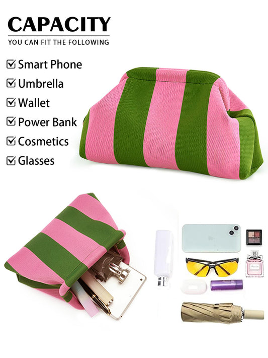 🎨Women's handbag with stripes☁️
