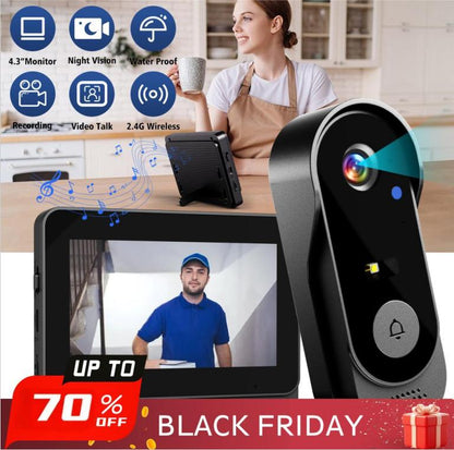 🎁2026 New Arrivals 50% OFF💥 Doorbell Camera with Screen – Live View, Two-way Talk, Night Vision 🔔