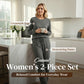 ⏳⏰Women's Crew Neck Top & Drawstring Pants Set👚👖