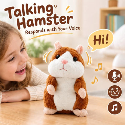 🎁2026 New Arrivals 50% OFF💥Talking Hamster Plush – repeats whatever you say, auto head-shaking, hilarious fun for kids & adults