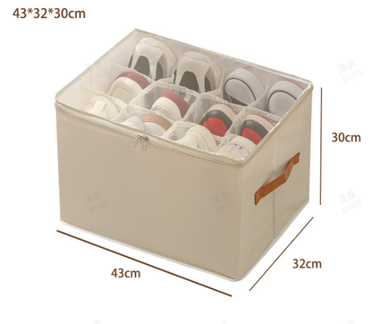 ⏰🔥LIMITED TIME 50% OFF! 👟 Fabric Shoe Organizer Storage Box – Foldable, Large Capacity, Dustproof & Breathable for Closet & Bedroom 🧺✨