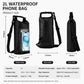 💧 2L Waterproof Dry Bag with Touch Screen Phone Window, IPX6 Roll Top Dry Sack Crossbody Bag for Kayaking 📱