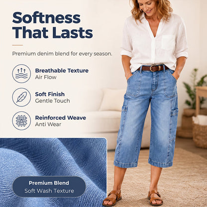 Special Offer📢📢39% OFF !! ⏰Women's Casual Stretchy Cropped Denim Pants