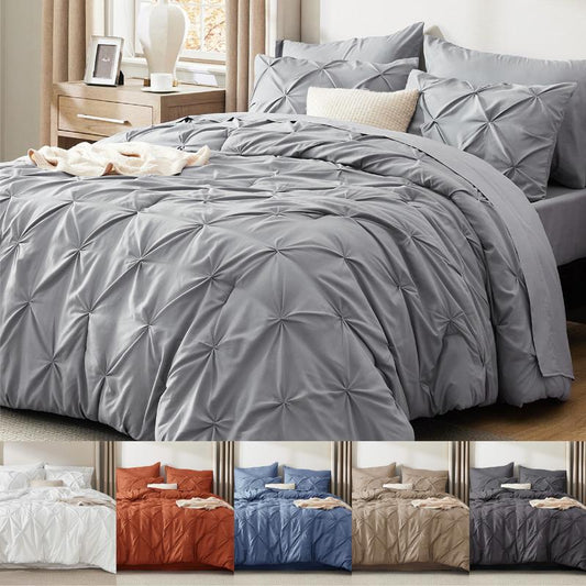 Bedsure Soft  Pintuck Comforter Set