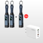 🎁2026 New Arrivals 50% OFF💥4-in-1 Charging Cable with Digital Display & Keychain – Fast-Charging, Kink-Resistant & Compact