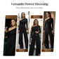 👗✨Women's Elegant One-Shoulder Jumpsuit – Wide-Leg Flow, Wrap Skirt Detail & Premium Breathable Fabric for a Chic Look 💃