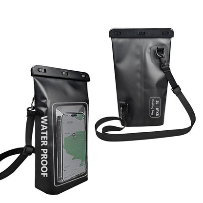 💧 2L Waterproof Dry Bag with Touch Screen Phone Window, IPX6 Roll Top Dry Sack Crossbody Bag for Kayaking 📱