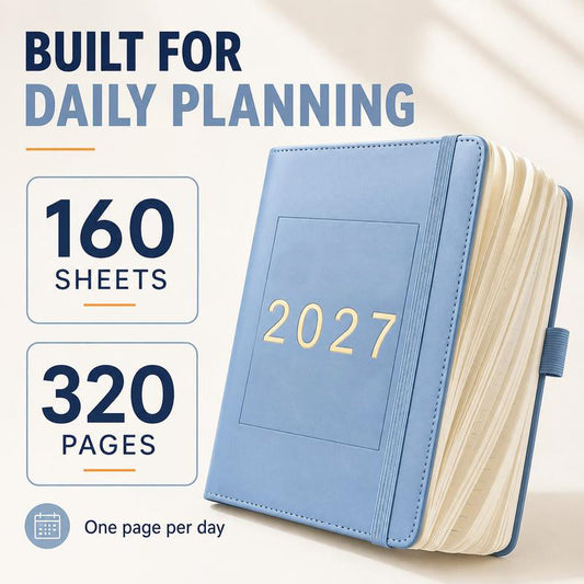 🎁2026 New Arrivals 50% OFF💥2027 Planner – A5 Size, One Page Per Day with Dates – Perfect for Daily Notes and Future Reference ✨