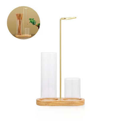 🎁2026 New Arrivals 50% OFF💥2 in 1 Incense & Candle Holder Natural Wood Base Aromatherapy Diffuser💞