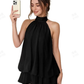 👗🌊 50% OFF! Women's Lightweight Flowy Cami Dress with Wrap Look & Flared Hem – Perfect for Summer Parties & the Beach ✨