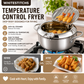 🎁2026 New Arrivals 50% OFF💥201 Stainless Steel Tempura Fryer Pot – Thermometer, Drain Rack, Deep‑Body ✨