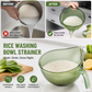 🎁2026 New Arrivals 50% OFF💥Wash Rice Without Losing a Grain – Fine Mesh Colander Bowl with Handle. UK Stock