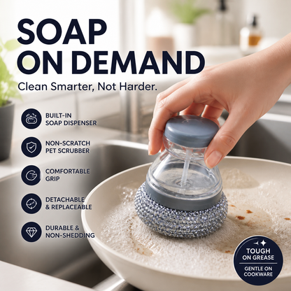 🎁2026 New Arrivals 50% OFF💥Scrubber Brush ! Built-in soap, non-scratch & ergonomic. Clean pots easily – grab yours! ✅
