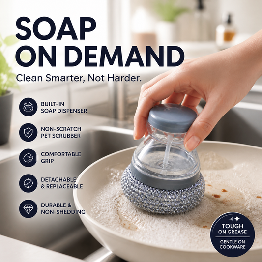 🎁2026 New Arrivals 50% OFF💥Scrubber Brush ! Built-in soap, non-scratch & ergonomic. Clean pots easily – grab yours! ✅