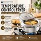 🎁2026 New Arrivals 50% OFF💥201 Stainless Steel Tempura Fryer Pot – Thermometer, Drain Rack, Deep‑Body ✨