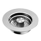 🎁2026 New Arrivals 50% OFF💥Push-Button Kitchen Sink Drain Stopper with Stainless Steel Body & ABS Food Scrap Filter Basket