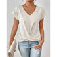 💐50% OFF ! Twist V-Neck Tee – Flattering Fit for All Body Types ✨💃【Limited Stock】