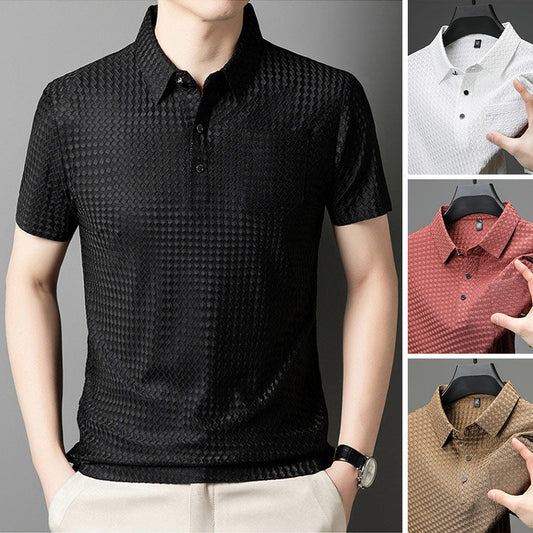 👔✨ Men's Textured Short-Sleeve Shirt – 50% OFF! Modern texture, relaxed fit, breathable fabric – perfect for work & weekends. 🔥💨