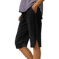 🎁2026 New Arrivals 50% OFF💥Women's Casual Solid Color Pocket Capri Pants
