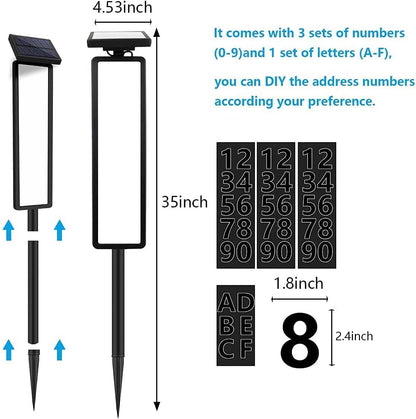 🔢 50% OFF NOW! ✨ Solar Address LED Sign Lighted House Number Plate – Includes 3 sets of numbers (0-9) & 1 set of letters (A-F) – Auto-on at dusk, weatherproof & easy to mount – perfect for driveways or garden entrances 🌙🏡