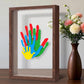 ⏳Limited-time 50% off⏰Family handprint set🎨 DIY Family Memorial Gift Kit, Acrylic Board,🖐️Colorful Paints, Holds Up to 4 Handprints