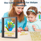 ⏳Limited-time 50% off⏰Family handprint set🎨 DIY Family Memorial Gift Kit, Acrylic Board,🖐️Colorful Paints, Holds Up to 4 Handprints