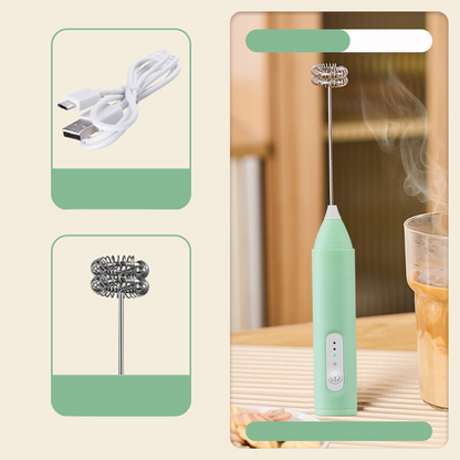 🎁2026 New Arrivals 50% OFF💥Electric Drink Foam Mixer – 3‑Speed Adjustable, USB Rechargeable, Easy‑Clean 🥛