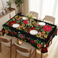 🔥Hot Sale🔥Mexican Floral Tablecloth With Scalloped Edge
