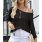 💥Women's Summer Crochet Openwork 3/4 Sleeve Pullover Knit Top