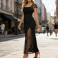 🎁New arrival 50% OFF💥Women's Sequin Patchwork Slit Maxi Dress