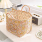 🌸 LIMITED-TIME 50% OFF! 🧺 Portable Floral Fabric Storage Basket – Vintage Design, Foldable & Large Capacity 🎀