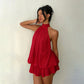 👗🌊 50% OFF! Women's Lightweight Flowy Cami Dress with Wrap Look & Flared Hem – Perfect for Summer Parties & the Beach ✨