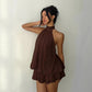 👗🌊 50% OFF! Women's Lightweight Flowy Cami Dress with Wrap Look & Flared Hem – Perfect for Summer Parties & the Beach ✨