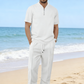 Men's Summer Quarter-Zip T-Shirt & Pants Set