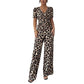 🔥New Sale 50% OFF✨Leopard Print V-Neck Wide-Leg Jumpsuit