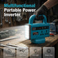 Portable Power Inverter with LED Work Light