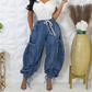 Women's High Waisted Drawstring Baggy Jogger Jeans