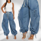 Women's High Waisted Drawstring Baggy Jogger Jeans