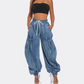 Women's High Waisted Drawstring Baggy Jogger Jeans