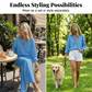 Women’s Chic Faux-Linen Two-Piece Outfit