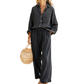 Women’s Chic Faux-Linen Two-Piece Outfit