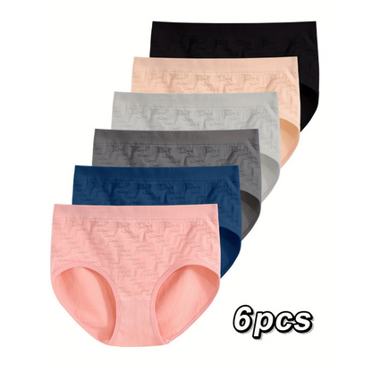🔥 Hot sale 50% OFF🔥6-Pack Women's Mid-Rise Seamless Comfort Panties