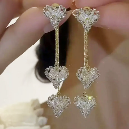 🔥Limited Time Special Price !!🎉Romantic Long Chain Heart Drop Earrings