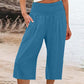 👖 Women’s Lightweight Elastic Waist Crop Pants (S-3XL) – Comfortable, Flowy & Perfect for Casual Summer Outfits ✨🌿