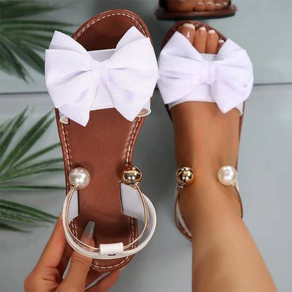 🦋Summer Hot Sale 50% OFF!!⚡50K+ SOLD!🎀Stylish Pearl Ankle Strap Sandals