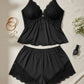 🥳2026 HOT SALE🥳💞50K+ SOLD!👗🌸 50% OFF! Lace Trim Camisole & Shorts Pajama Set – Soft satin-like fabric, adjustable straps & V-neck.