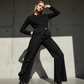 👖✨Women’s Asymmetrical Ruffle Wide-Leg Denim Pants