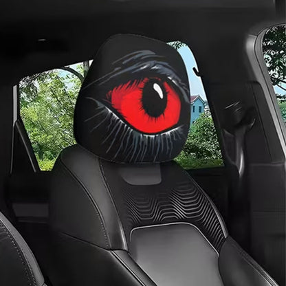 🔥Hot Sale-Spooky Red Eye Car Headrest Cover