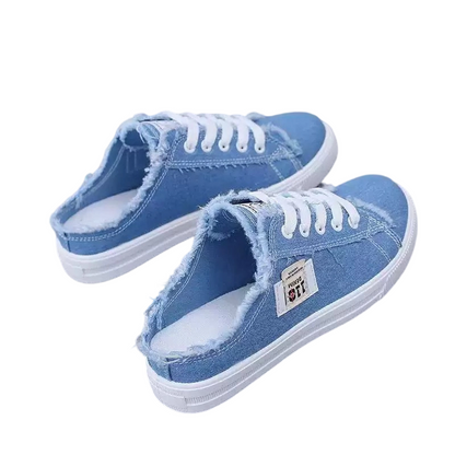 💐50% OFF! Women's Denim Slip-On Mules – Comfortable Sole & Casual Look 👟☀️【Limited Offer】