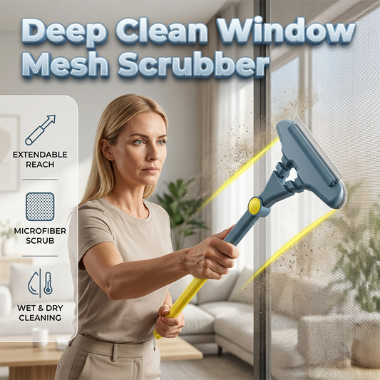 ⏳LAST DAY SALE 50% OFF !!📢 Extendable Window Mesh Screen Cleaner Tool ✨– Adjustable Long Handle, Removes Dust & Cobwebs from Screens Easily 🪟💨